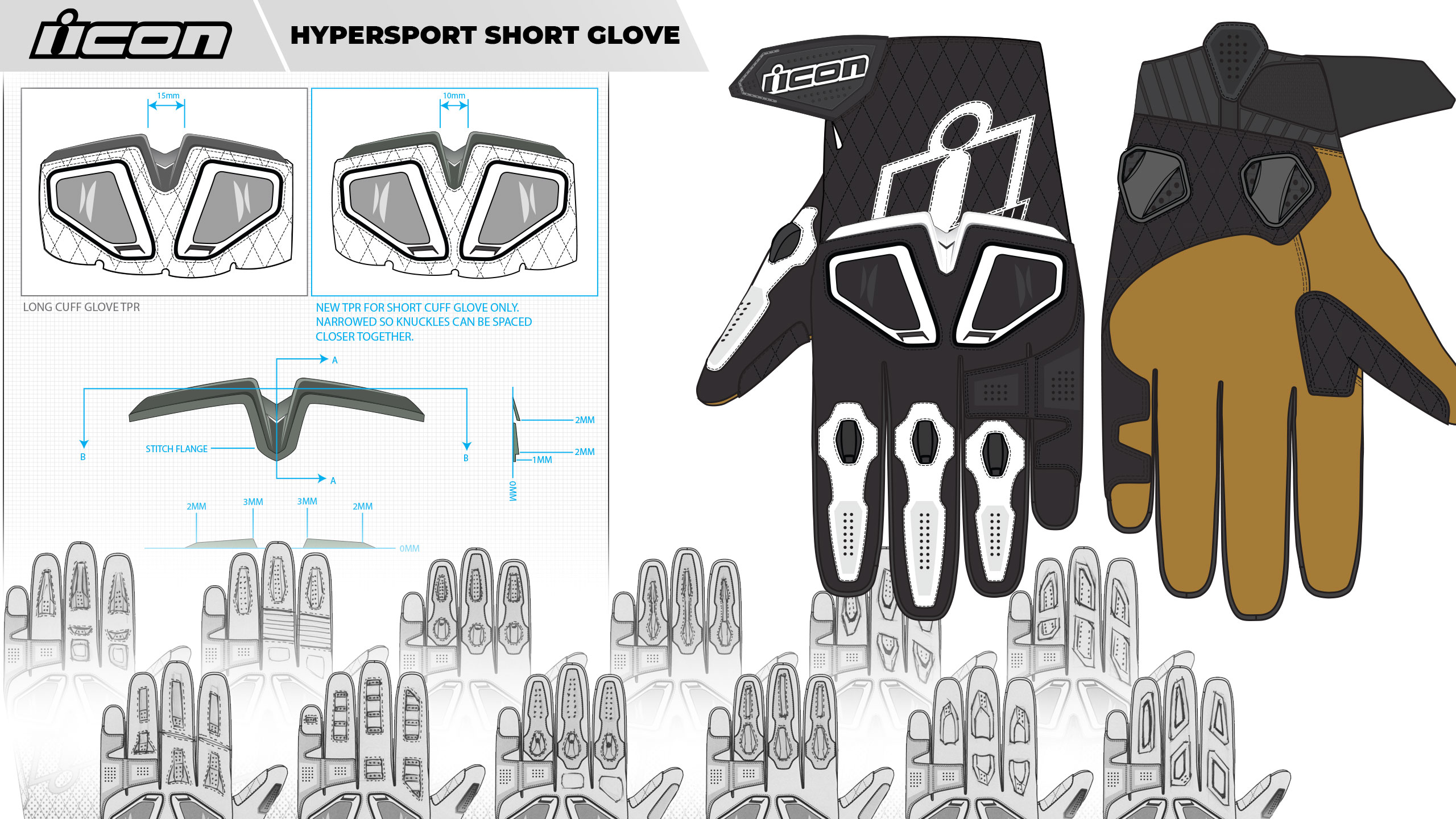 Icon Hypersport Short Glove